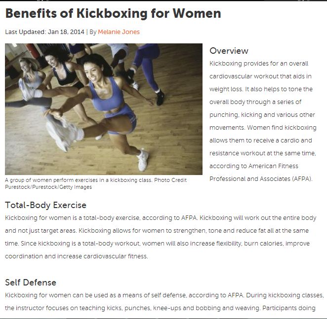 benefits of kickboxing for women